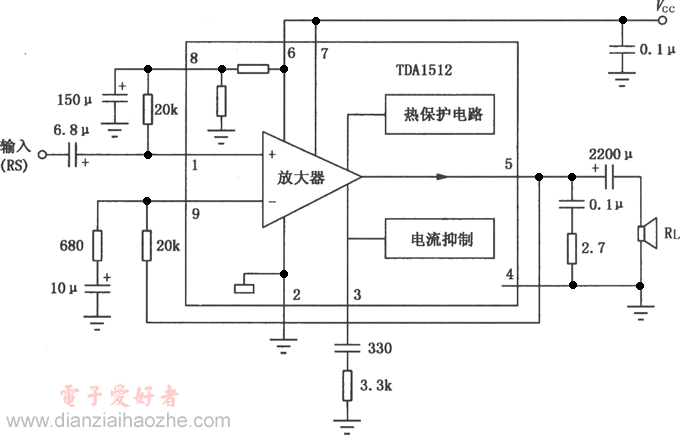 TDA1512功率放大电路