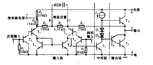 LM386引脚功能及内部电路图