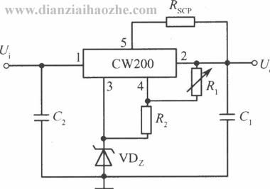 CW200扩流稳压等应用电路