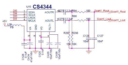 CS4344引脚功能、电路图