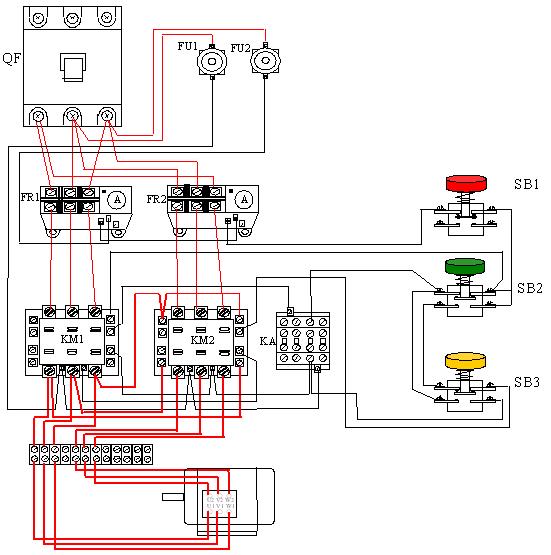 双速电动机控制电路接线图