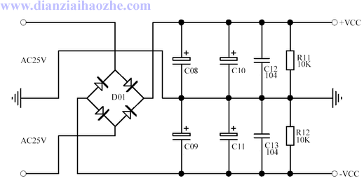 功放整流滤波电路图图片