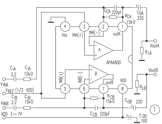 APA4800立体声音频放大电路