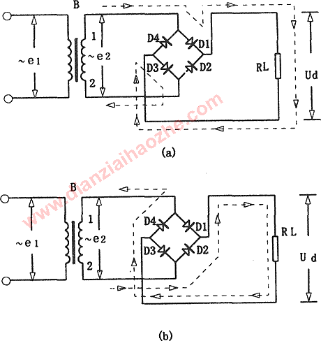 桥式整流电路原理;电感滤波原理;电容滤波原理