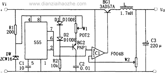 用555集成电路做个简单的开关稳压电源