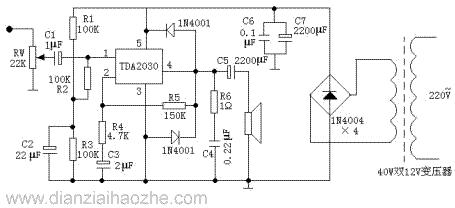 TDA2030功放IC的多种应用电路