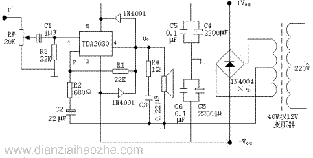 TDA2030功放IC的多种应用电路