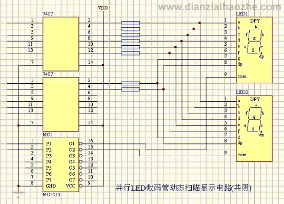 LED数码管显示驱动电路图集