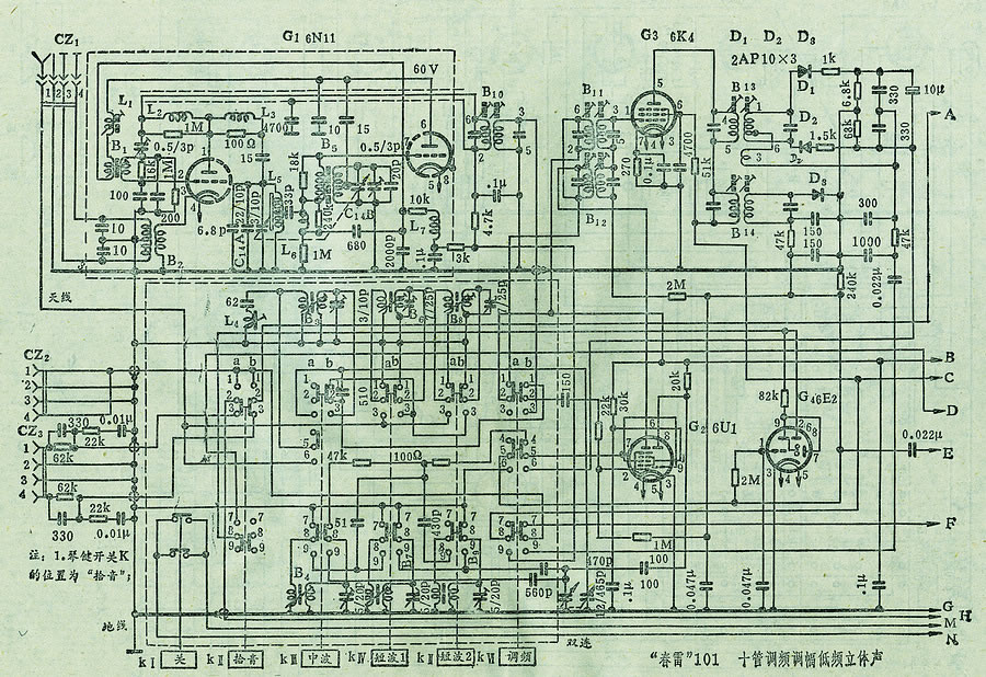 春雷101型10管调频/调幅交流电子管收音机回顾