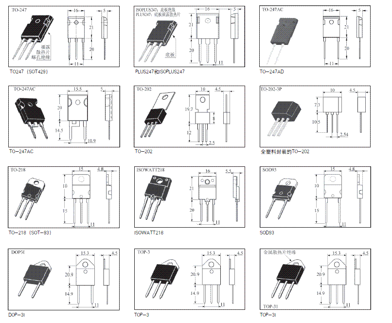 功率晶体管的封装（附功率三极管封装图示）