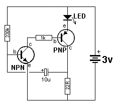 低频振荡器电路用于测试三极管