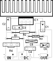 10W迷你音频放大器元器件布局