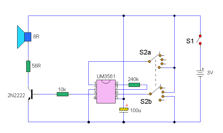 UM3561音效发生器电路
