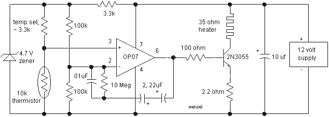 温度控制电路 微型恒温箱控制器