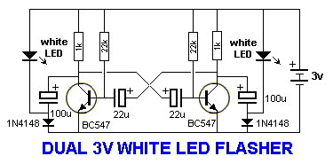 3 V双白光LED闪光电路