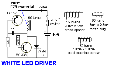 1.5V电源白光LED驱动电路