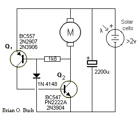 太阳能发动机（太阳能电池脉冲驱动电机）