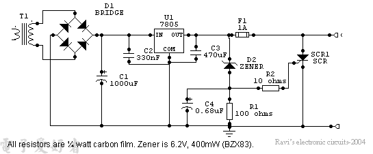 ５Ｖ电源过压保护（强制熔断型）