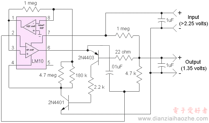 代替1.35伏锌汞电池的电压变换电路