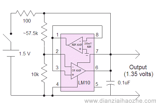 代替1.35伏锌汞电池的电压变换电路