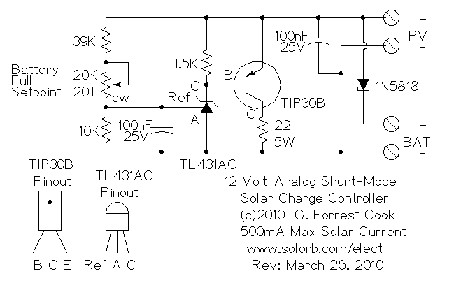 并联模式12V500毫安太阳能充电控制器