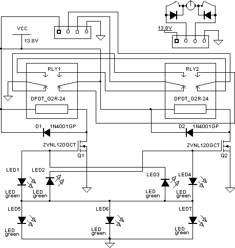 太阳跟踪器一：LED感应接力跟踪示意图