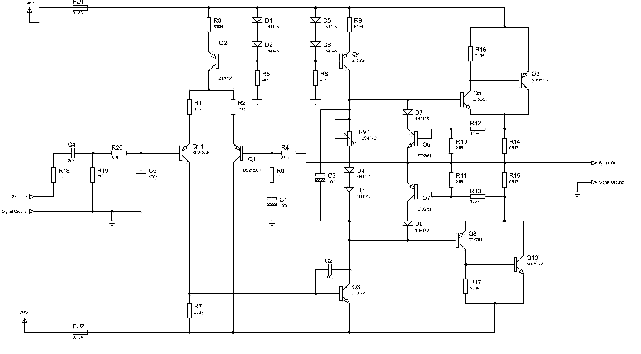 甲乙类70W级Hi-Fi放大器