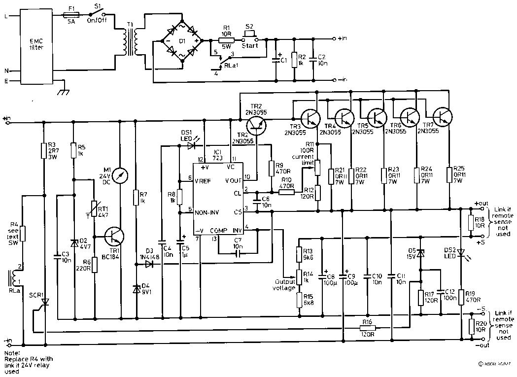 LM723集成电路40A开关稳压电源