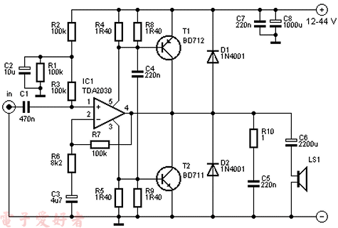 TDA2030A四十瓦的音频放大器