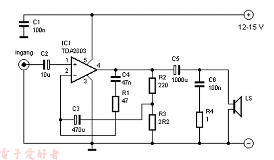 TDA2003十瓦音频放大器