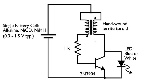 0.3-1.5V LED手电筒