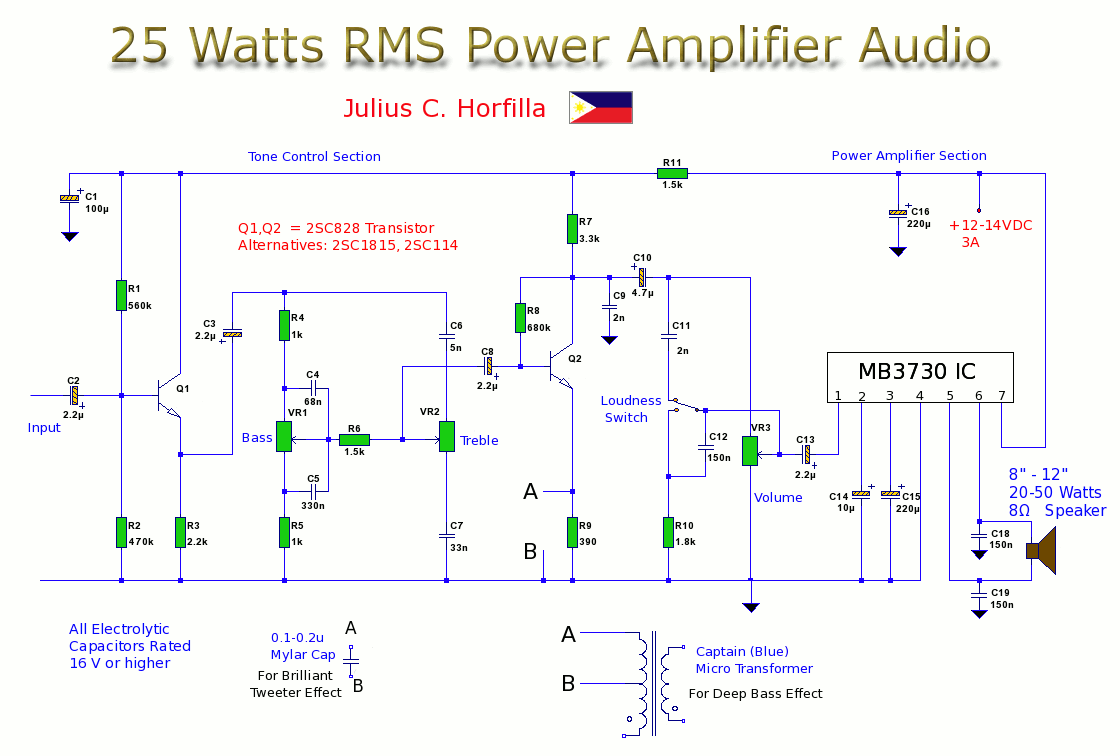 MB3730集成电路25瓦音频功放