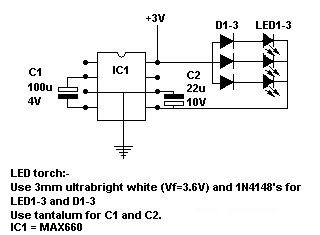 基于MAX660电压变换器的LED驱动电路